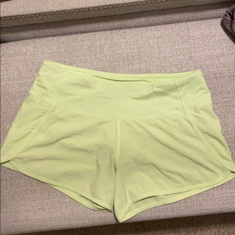 Lime green lulu lemon Shorts! Never worn no tags - Picture 1 of 4